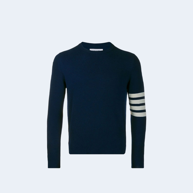 톰브라운 4바 캐시미어 니트 네이비