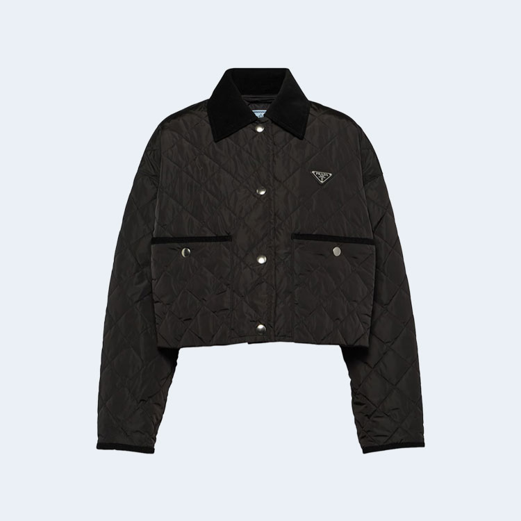프라다 리나일론 크롭 재킷
