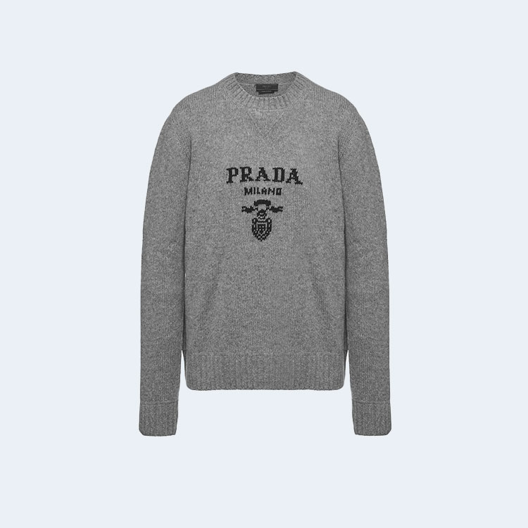 프라다 울 캐시미어 크루넥 스웨터