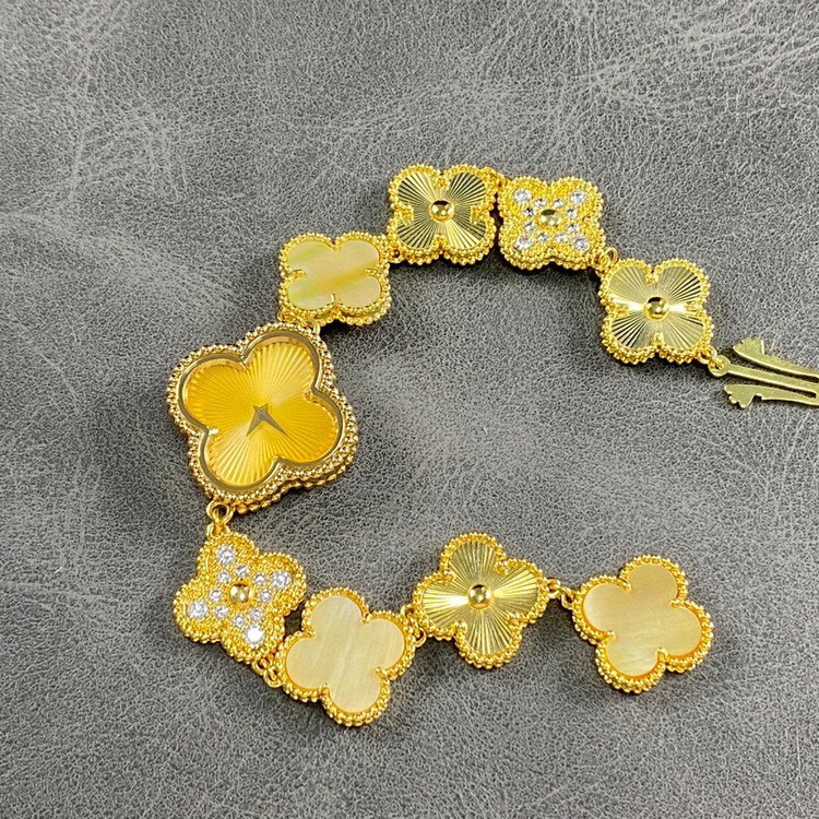 반클리프 앤 아펠 스몰 알함브라 오닉스 골드