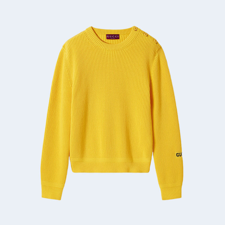 구찌 인타르시아 코튼 스웨터