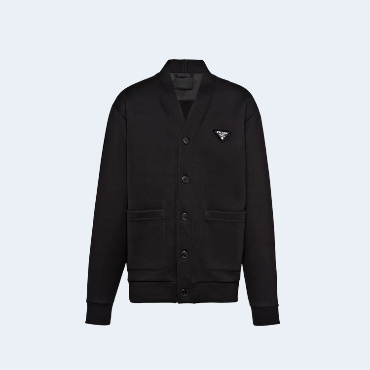 프라다 코튼 블렌드 플리스 가디건