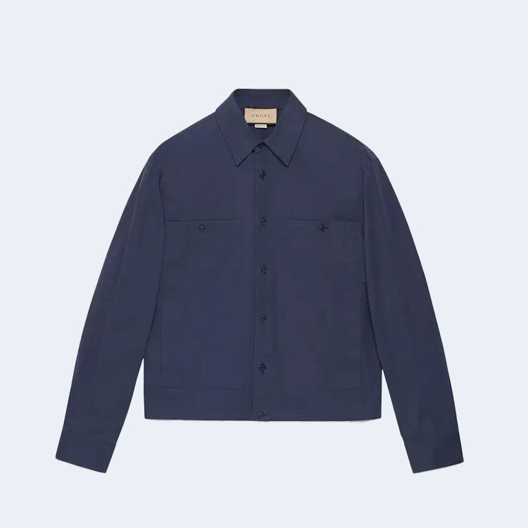 구찌 프린트 코튼 캔버스 셔츠