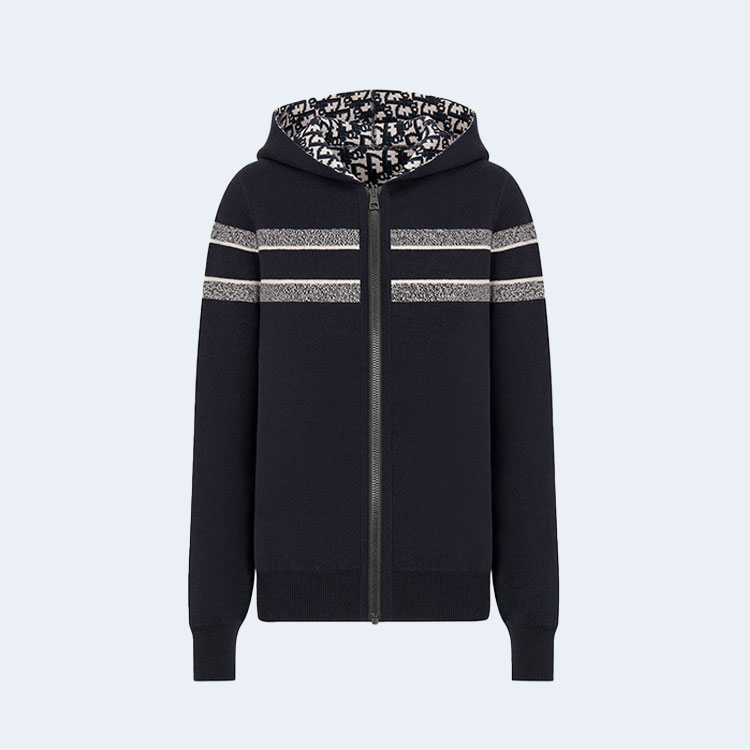 디올 오블리크 리버서블 후드 지퍼 가디건