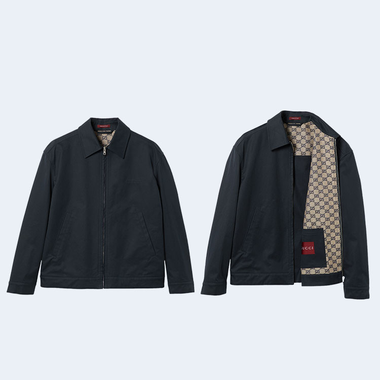 구찌 웹 코튼 트윌 재킷