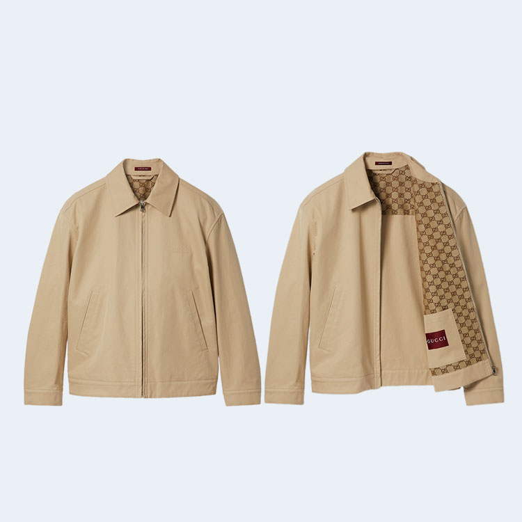 구찌 웹 코튼 트윌 재킷