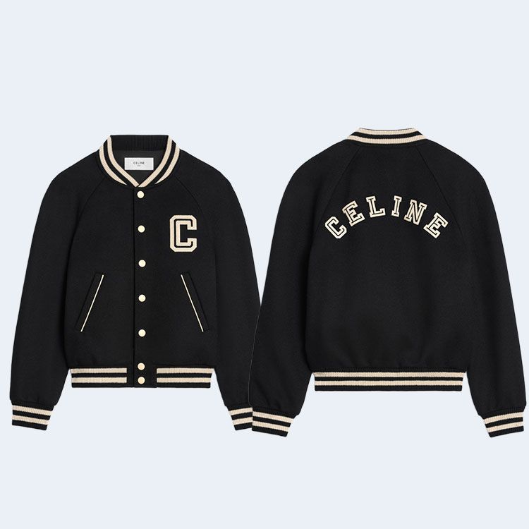 셀린느 텍스처드 울 테디 자켓