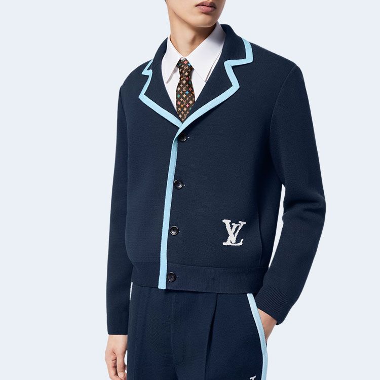 루이비통 시그니처 니티드 울 블루종 1AFPXJ