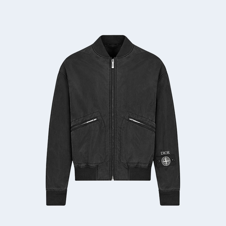 디올 앤 스톤 아일랜드 봄버 재킷 블랙