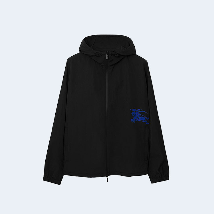 버버리 EKD 후디드 나일론 자켓 블랙