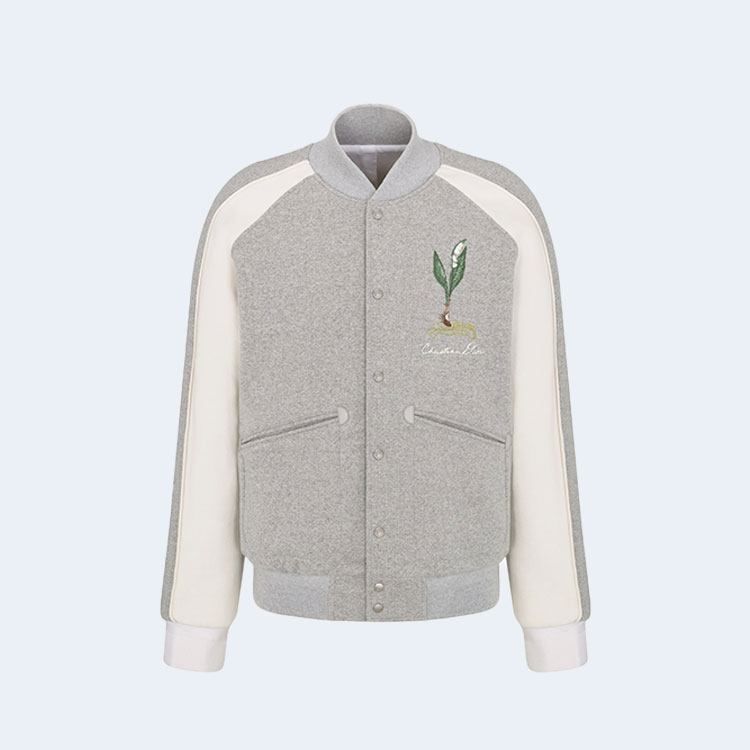 디올 은방울꽃 바시티 재킷