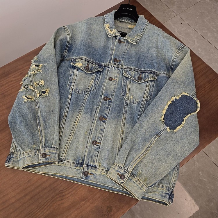 발렌시아가 데님 빈티지 자켓
