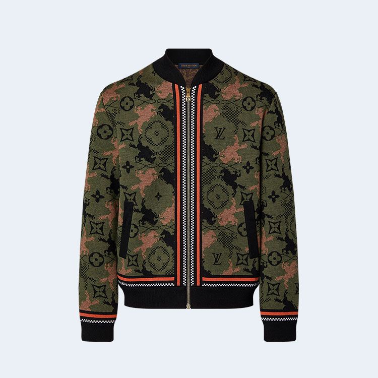 루이비통 자카드 울 보머 블루종 1AFXSC