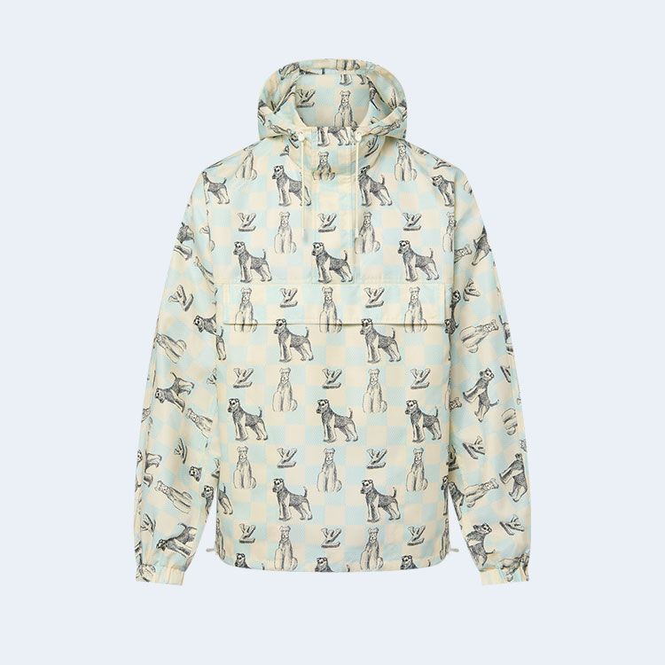 루이비통 다미에 프린티드 후디드 아노락 1AFRCA