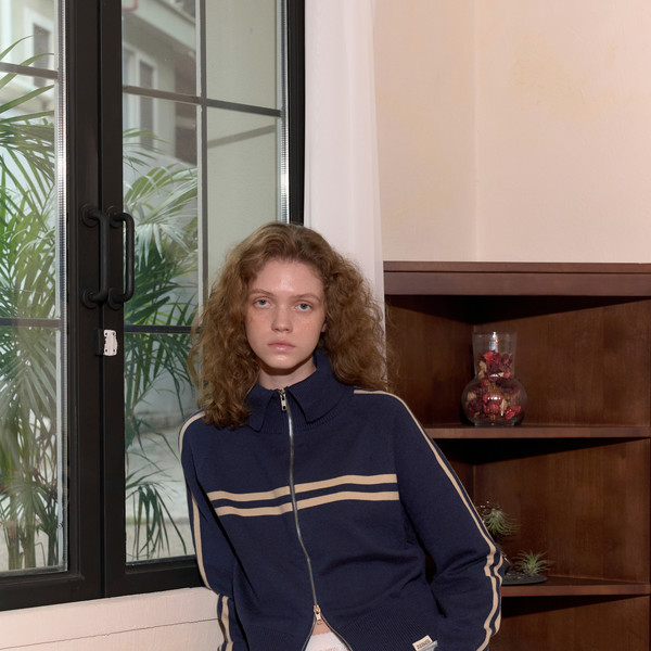 Sports 96 Full Zip Cardigan - Navy : 락케이크 Rock Cake