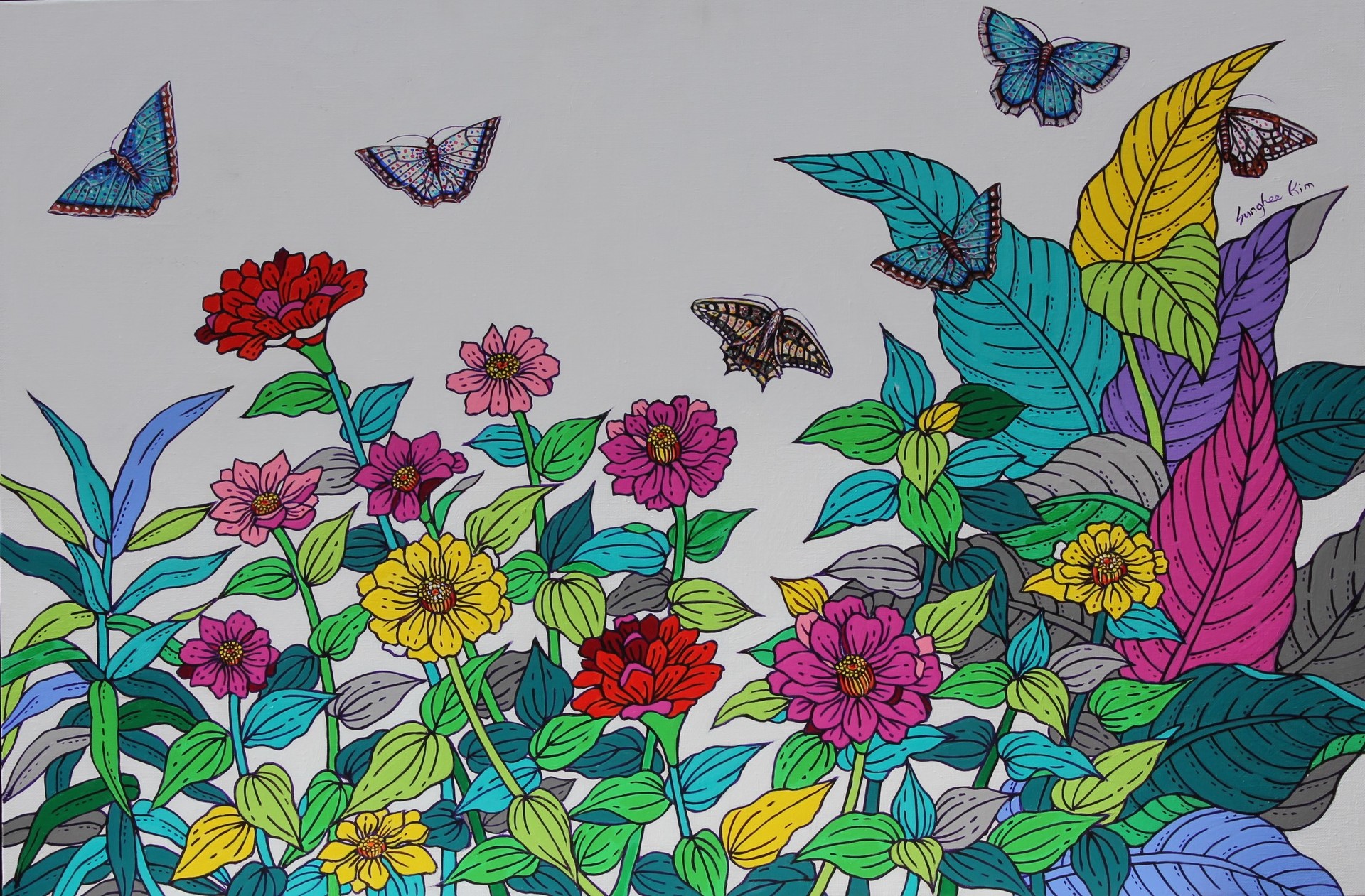 Get into nature｜90×60cm｜Acrylic on canvas｜2023