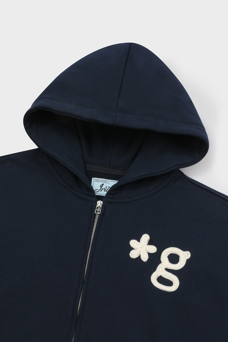 ＊韓国＊［grunden］HAND WORK HOODIE ZIP-UP 3color 3size 韓国＊［grunden］HAND WORK HOODIE ZIP-UP 3color 3size