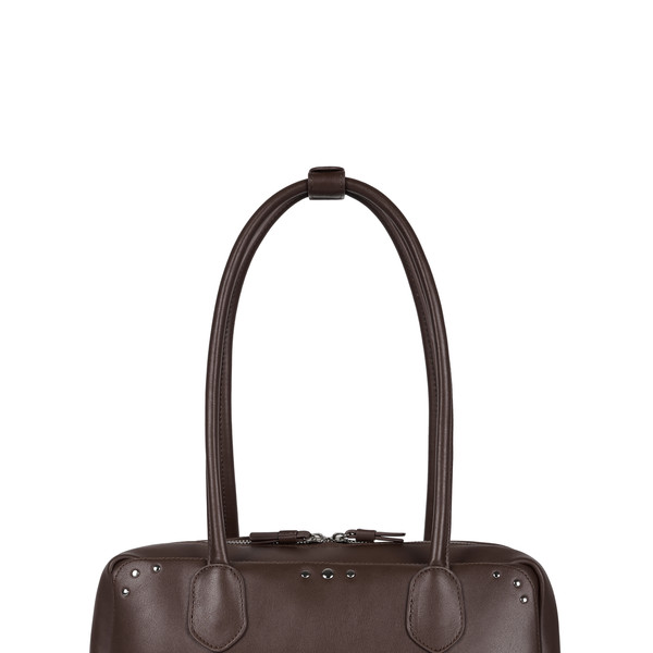 トートバッグ ROCKCAKE Square Leather Stud Middle Bag Wine RC24BG00600 Square Leather Stud Middle Bag - Wine : 락케이크 Rock Cake