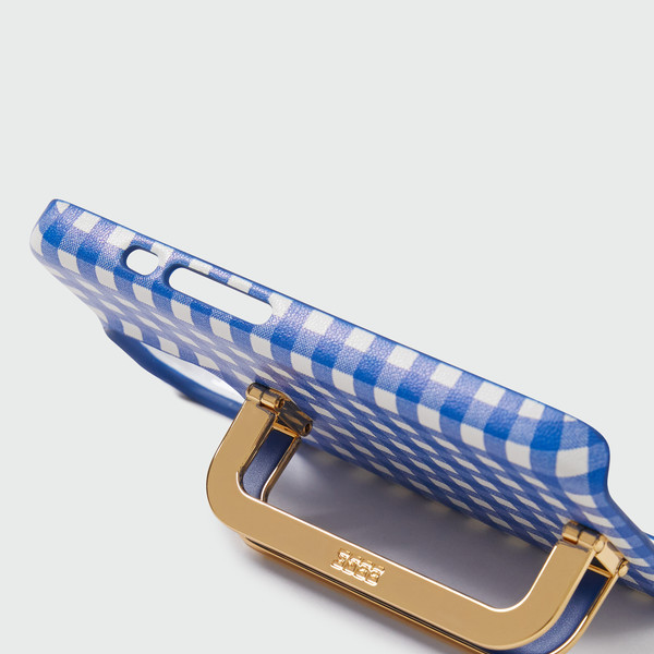 Phone Case Liney Blue Check : EENK SHOP