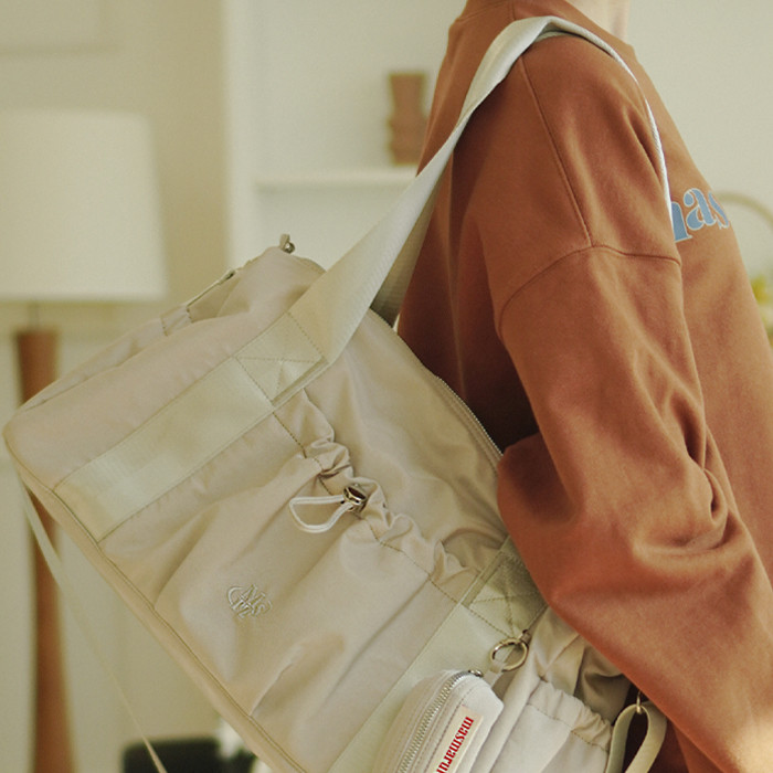 ■masmarulez■ Pouch set glossy shoulder duffel bagMist blue 파우치세트] glossy shoulder duffel bag_Mist blue