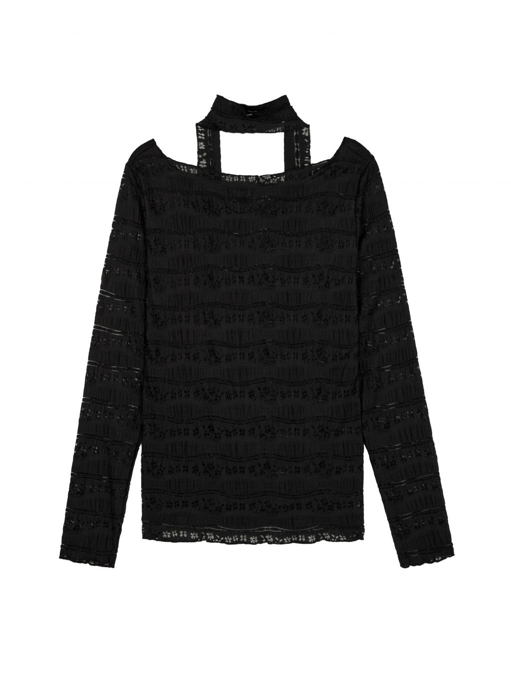 【ROCKCAKE】Pattern Punching Long sleeve Top★韓国人気★ MUSINSA | ROCKCAKE Pattern Punching Long sleeve - Black
