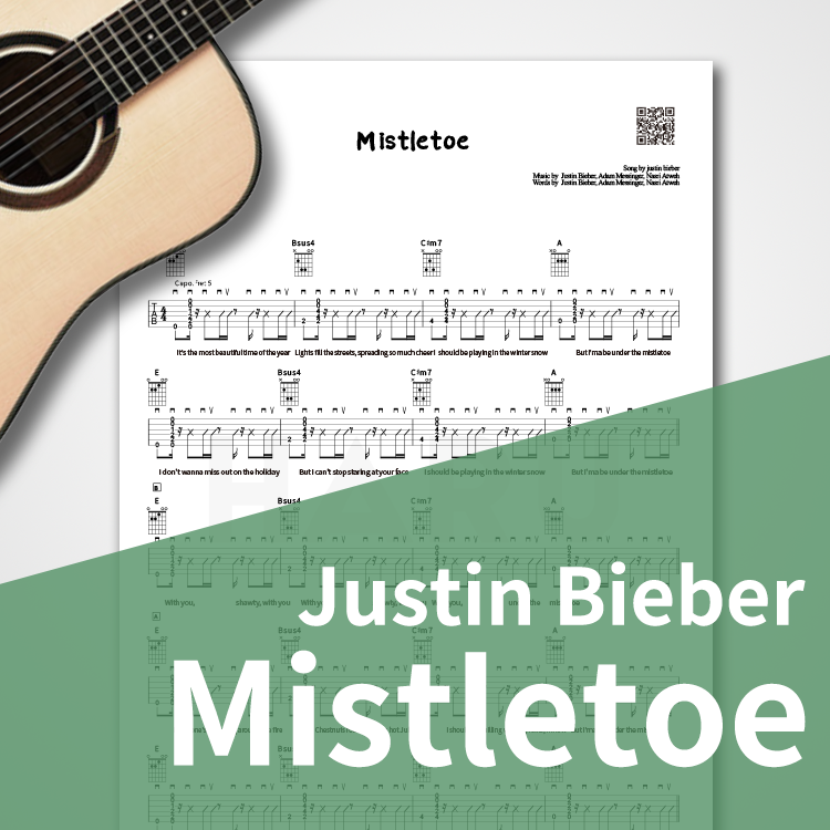 Justin Bieber - Mistletoe 【★★★☆☆】 : haruguitar