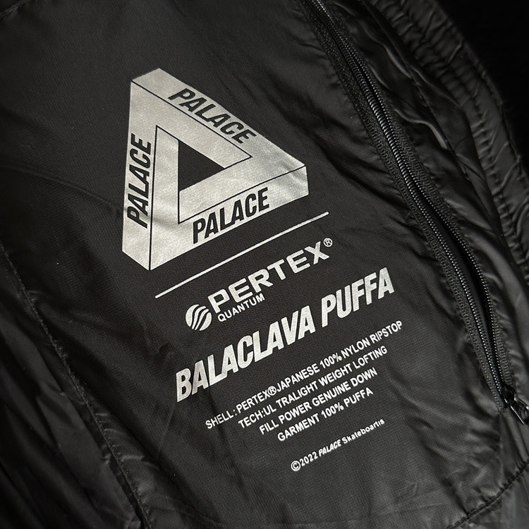 PALACE 팔라스 Pertex Frost Balaclava Puffa Black 22FW : FAKE PALACE 팔라스 Pertex Frost Balaclava Puffa Black 22FW : FAKE