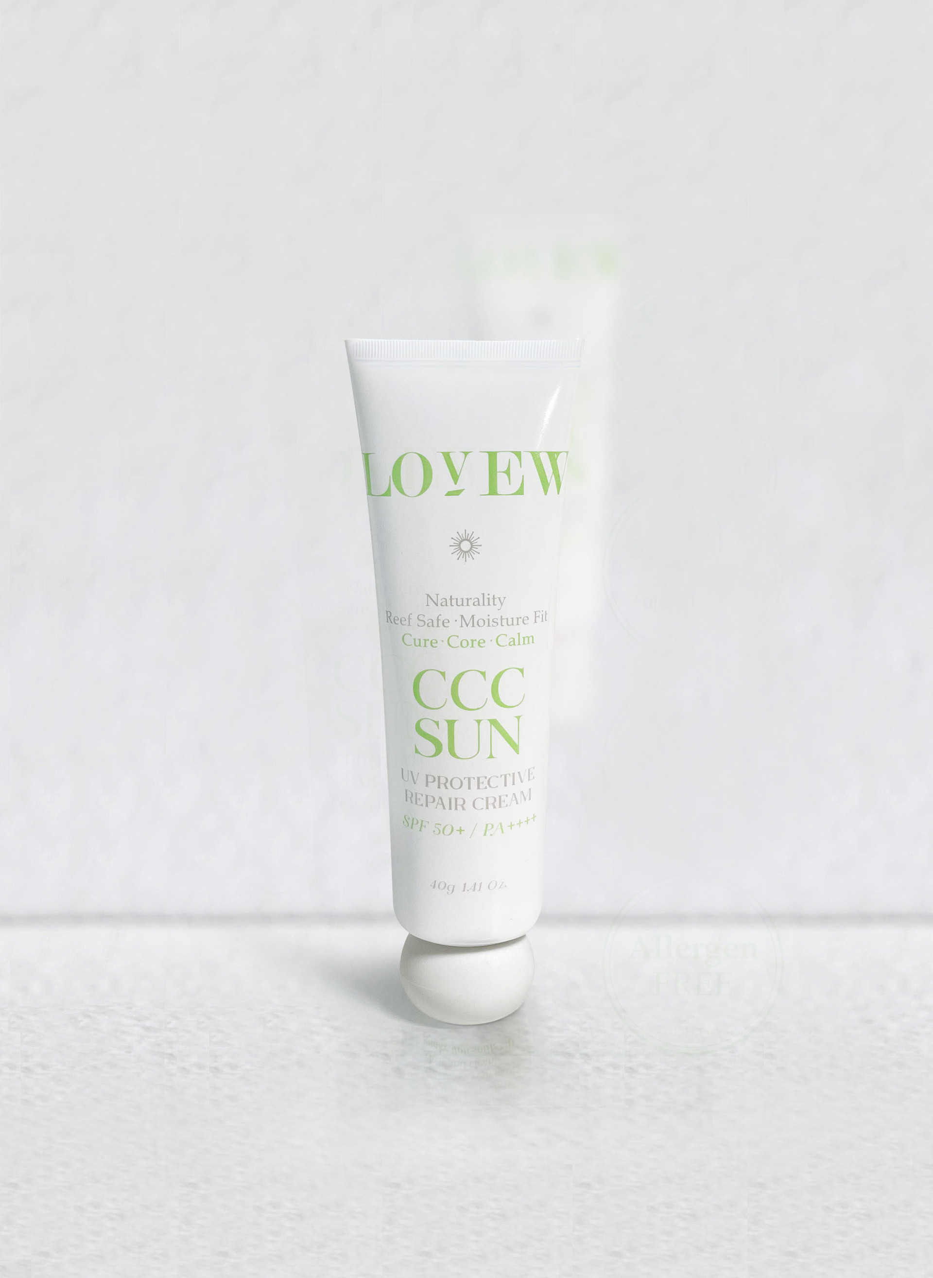 <p style="text-align:left; font-size:15px; margin-top:26px;">CCC SUN<br>UV Protective Repair cream <br>CCC 선 UV프로텍터<br>리페어 크림<br><span style="color:#666;">₩ 37,000</span></p>