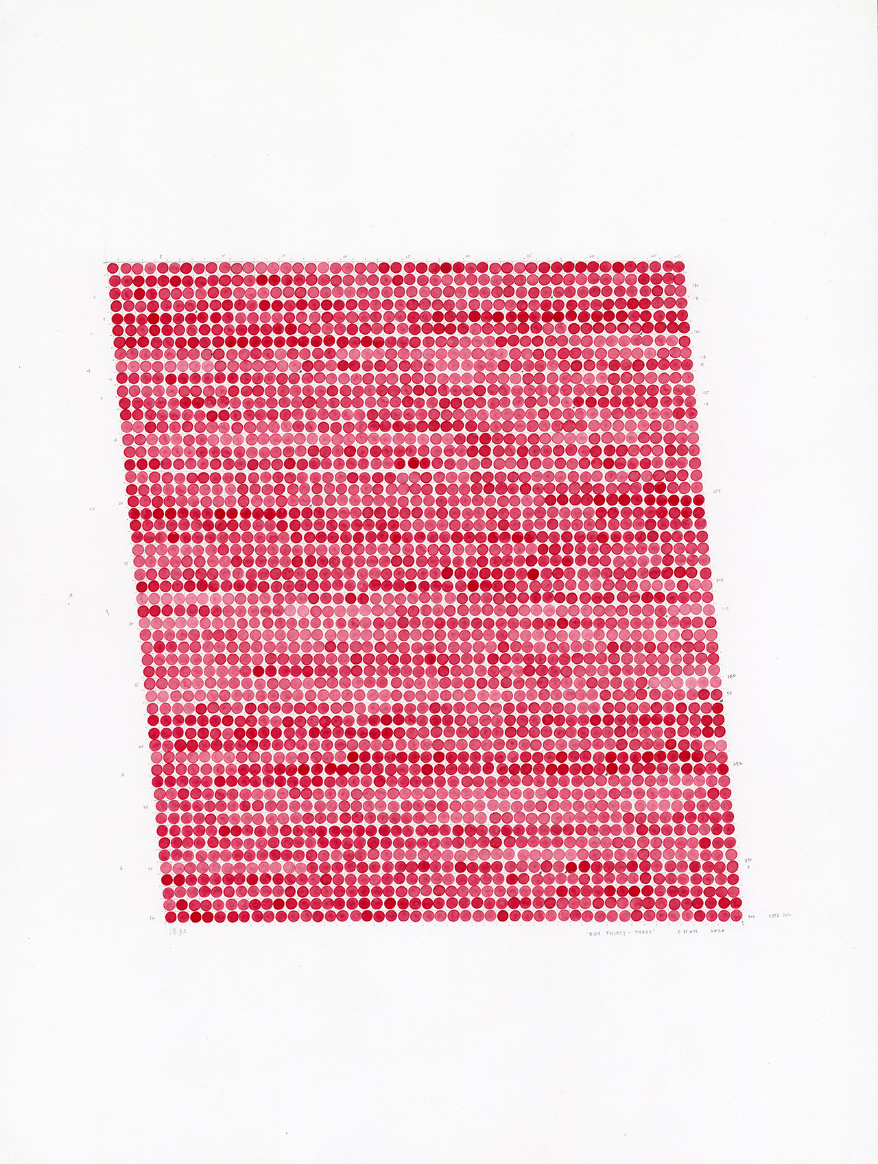 Day 33, Japanese ink on Paper, 46cm x 61cm, 2021