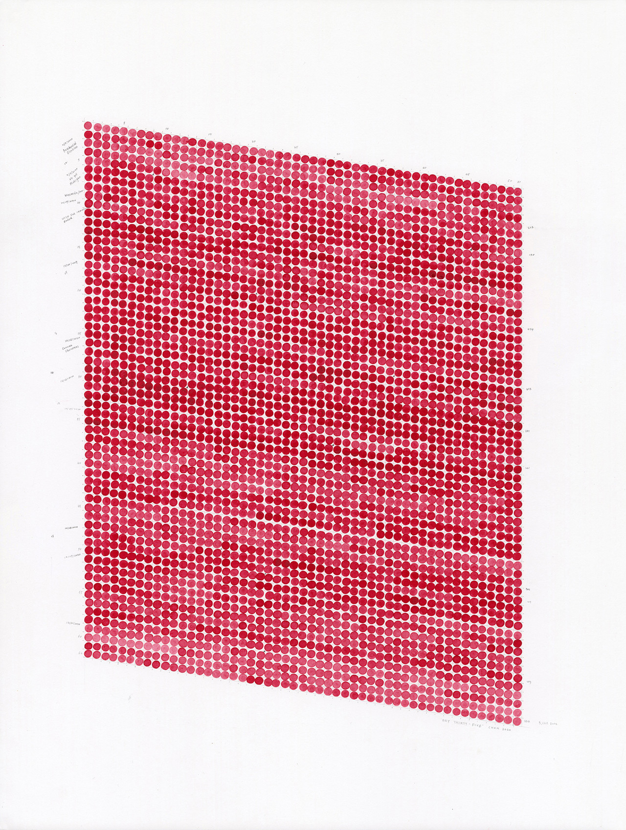 Day 35, Japanese ink on Paper, 46cm x 61cm, 2021