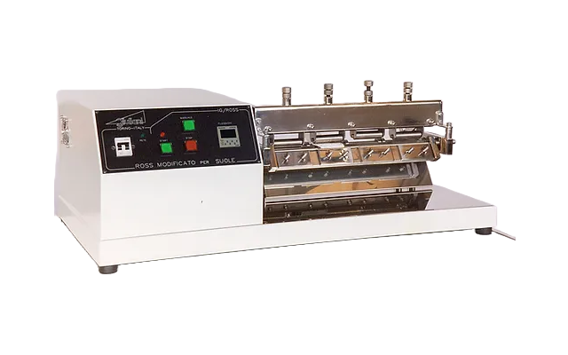 Ross type Sole Flexometer | 로스 타입 굽힘 시험기 | 고무 밑창의 지속적인 굽힘 저항성을 시험합니다. : 굴곡계