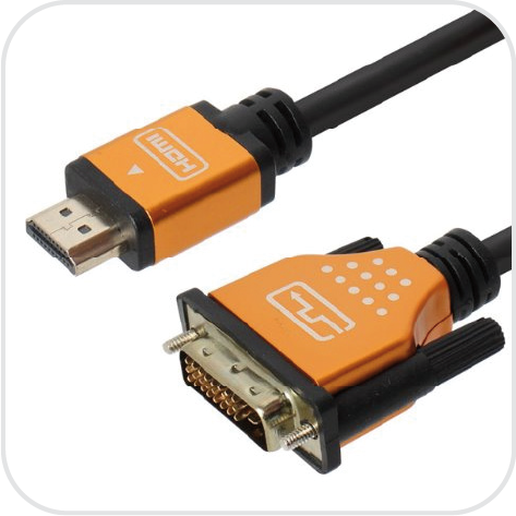 엠비에프 HDMI to DVI 듀얼 골드 케이블 1.8M MBF-DMHMG018 : 엠비에프