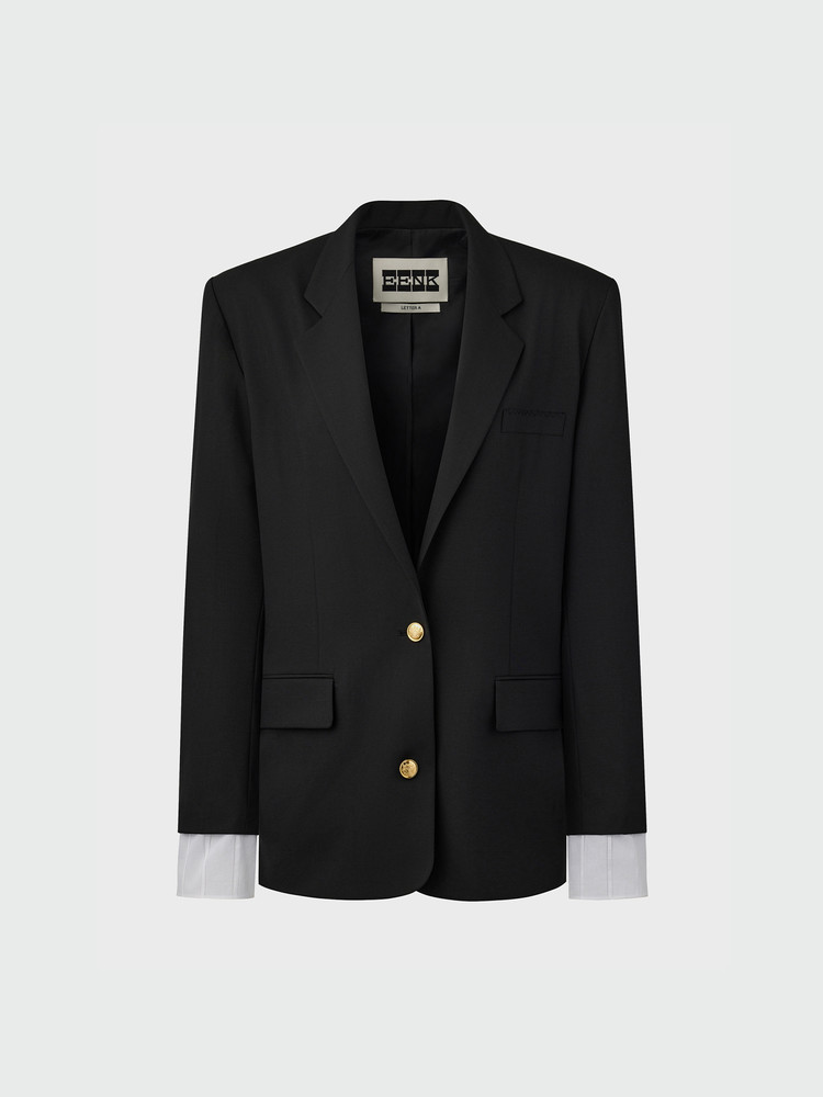 【EENK】Single-Breasted Blazer Black Zakit Single Breasted Blazer – VIBE TWLV