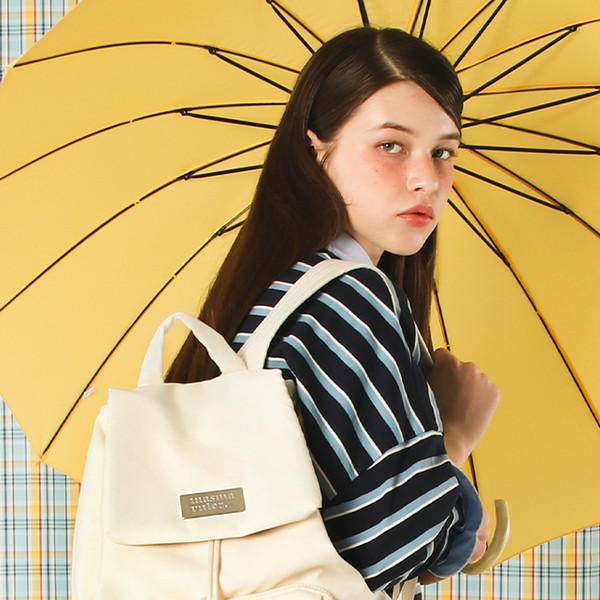 ◆masmarulez◆ 304 Small nylon draw flap backpackCream 50132 304 Small nylon draw flap backpack_Cream : Masmarulez [마스