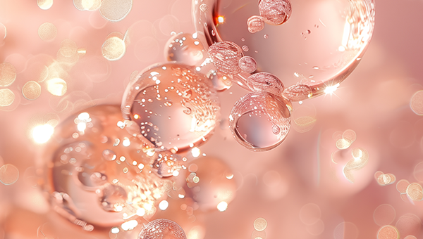 크고 작은 형태의 물방울들이 점성을 띄고 서로 붙어 있는 모습입니다. 중앙과 우측 위 물방들을 제외하고 초점이 잡히지 않아 흐리게 보이는 모습입니다.