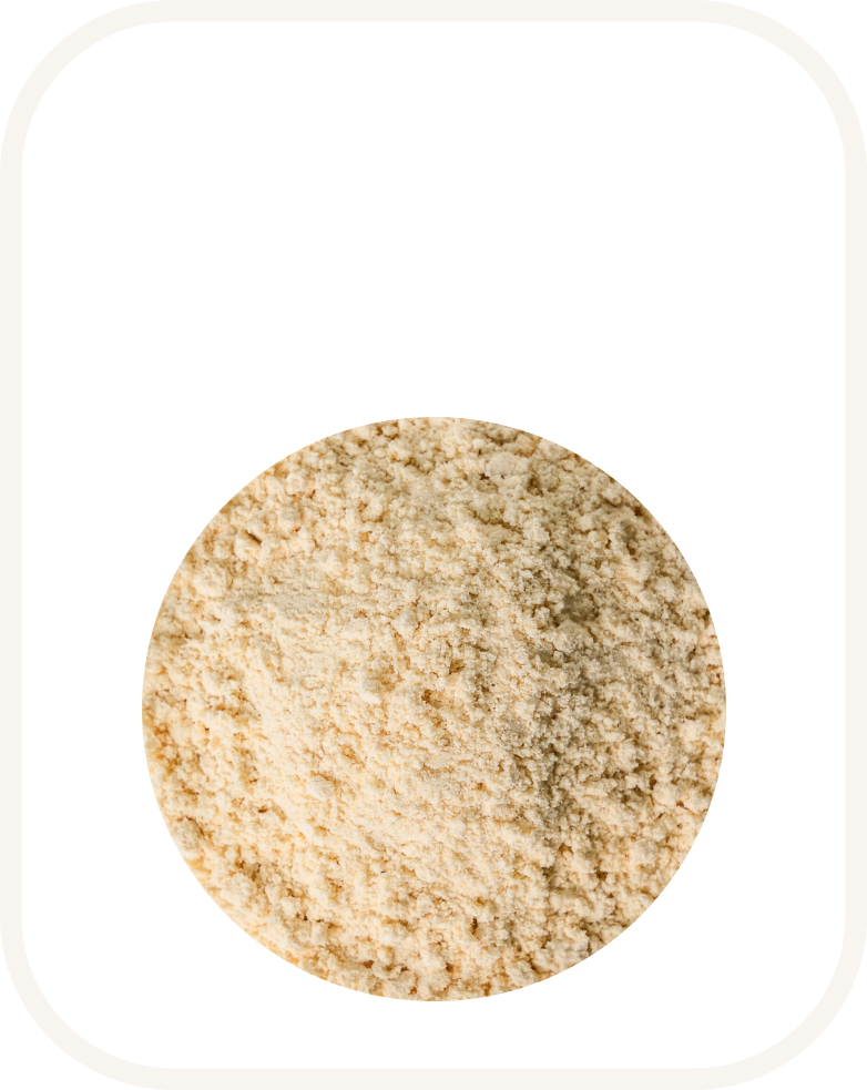 <p style="font-weight: 700; background-color: #252720; border-radius: 15px; padding: 5px 10px; width: fit-content; margin: 5px auto;">Soy Oat Nut<br>Milk Powder</p>