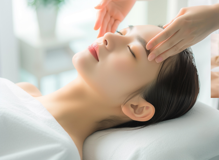 기미, 색소레이저후 진정 관리케어 중인 사진