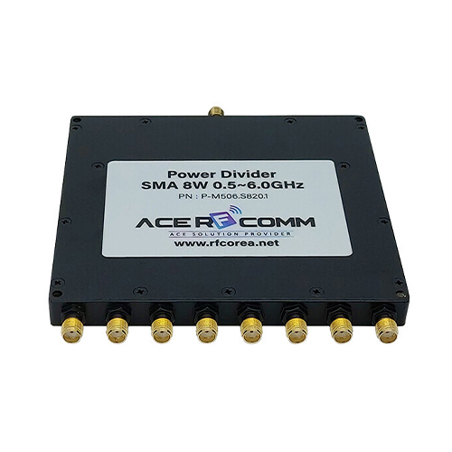 Power Divider, SMA 8Way 20Watt 0.5~6GHz : Power Divider_SMA