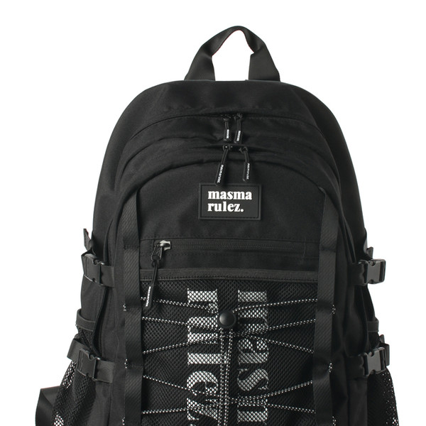 ★masmarulez★ Sporty mesh backpack_Black Sporty mesh backpack_Black : Masmarulez [마스마룰즈]