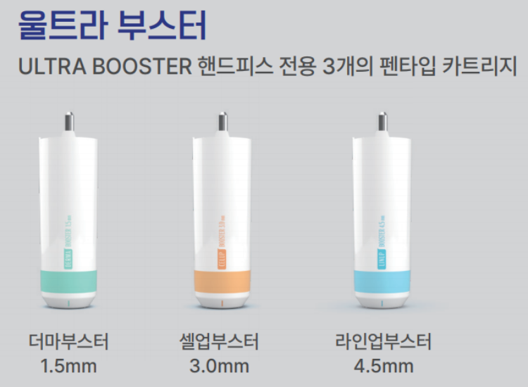 슈링크유니버스의 울트라부스터 카트리지 세가지종류, 더마부스터, 셀업부스터, 라인업부스터 원주피부과 원더스의원