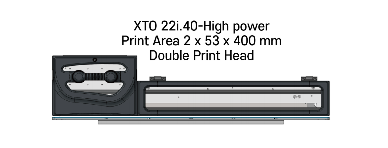 XTO 22i.40 (더블헤드)  최대 인쇄 영역 2 x 53 x 200mm