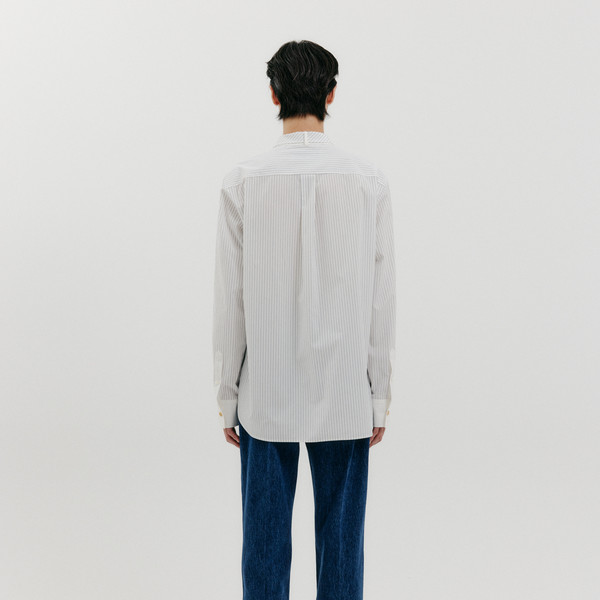 Tailored Tie Shirt - White : EENK SHOP