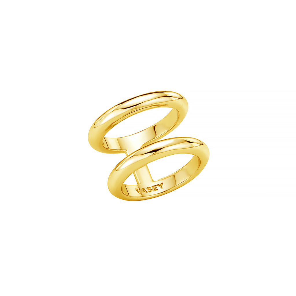 VAS SOLID DOUBLE BAND GOLD : Vasey Jewelry