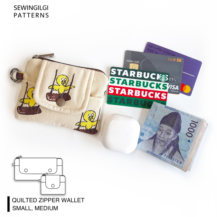 Quilted Zipper Wallet Pattern : SEWINGILGI PATTERNS