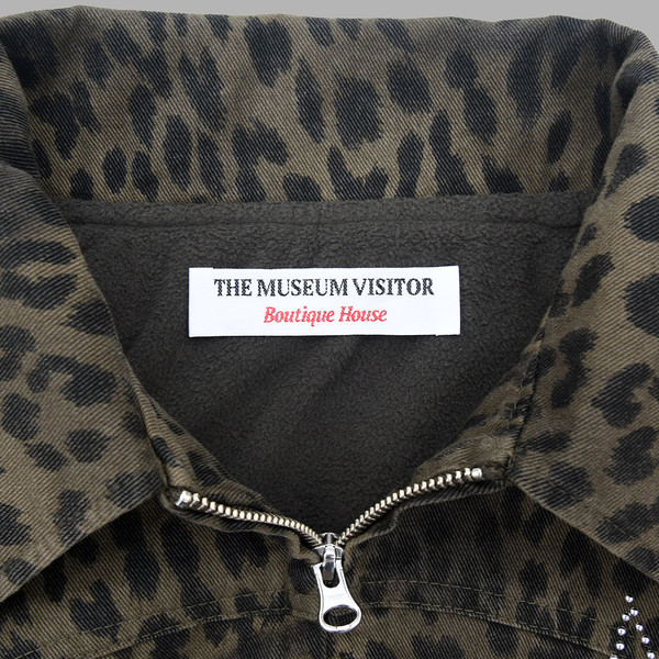 THE MUSEUM VISITOR★アウター HOT FIX LEOPARD WORK JACKET HOT FIX LEOPARD WORK JACKET (KHAKI) : THE MUSEUM VISITOR