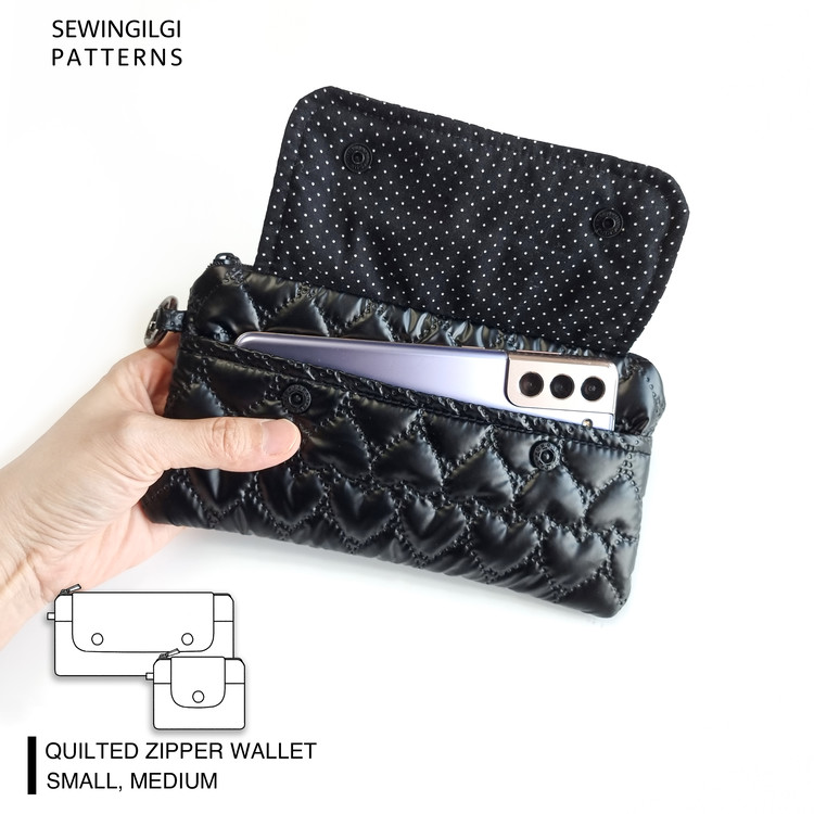 Quilted Zipper Wallet Pattern : SEWINGILGI PATTERNS