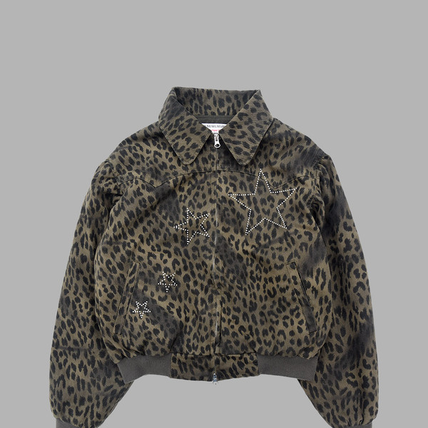 ジャケット THE MUSEUM VISITOR HOT FIX LEOPARD WORK JACKET 5MM420 THE MUSEUM VISITOR HOT FIX LEOPARD WORK JACKET 5MM420