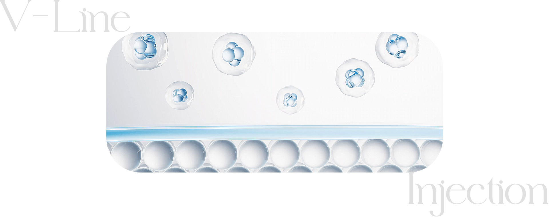 피부층을 간접적으로 표현한 이미지입니다. 위 구슬들은 영양분 아래 구슬들은 피부층으로 볼 수 있습니다.