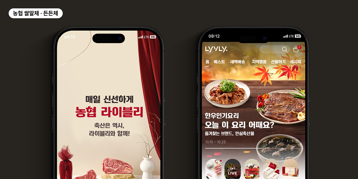 농협 쌀알체 · 든든체