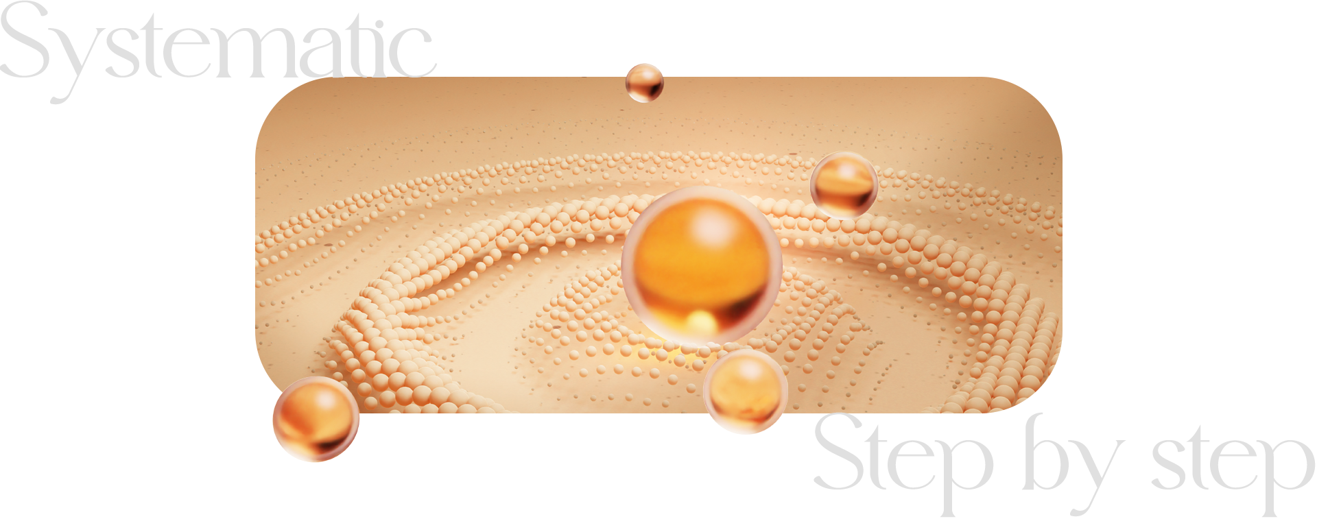 단계별 체계적인 피부관리를 형상화한 이미지